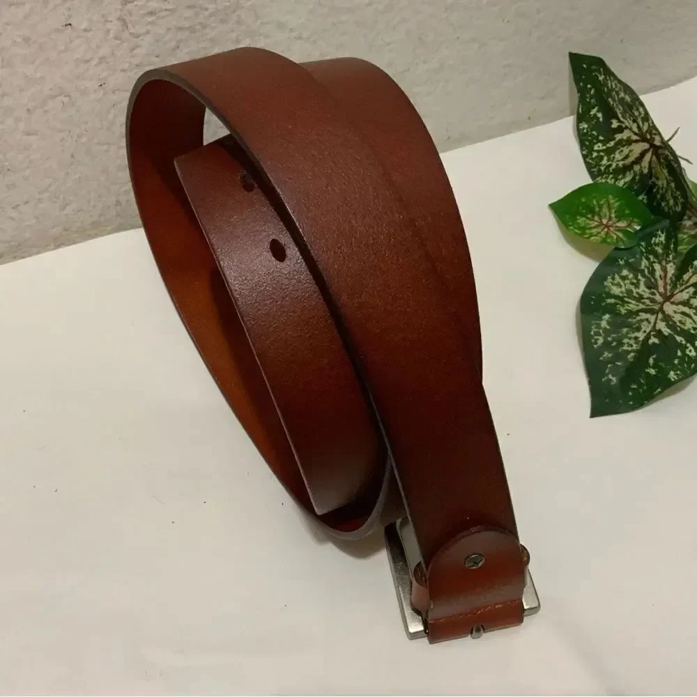 New TONLY MONDERS Belt Men’s sz 48 Brown Leather length: 60” buckle included
